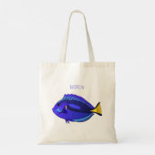 Tote Bag Illustration du poisson de la cuve bleue (Dos)