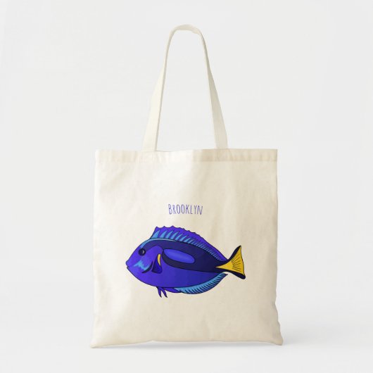 Tote Bag Illustration du poisson de la cuve bleue (Devant)
