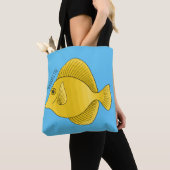 Tote Bag Illustration du poisson-tang jaune (De près)