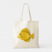 Tote Bag Illustration du poisson-tang jaune (Dos)