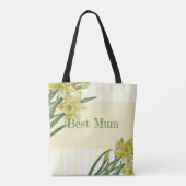 Tote Bag Illustration du portrait des jonquilles d'aquarell (Dos)