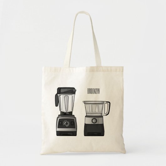 Tote Bag Illustration du processeur et du mixeur alimentair (Devant)
