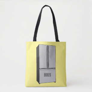 Tote Bag Illustration du réfrigérateur de porte française