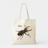 Tote Bag Illustration du scarabée de stade (Dos)