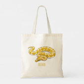 Tote Bag Illustration du serpent python birman (Dos)