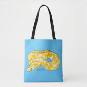 Tote Bag Illustration du serpent python birman (Devant)