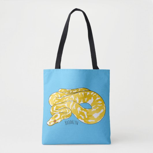 Tote Bag Illustration du serpent python birman (Devant)