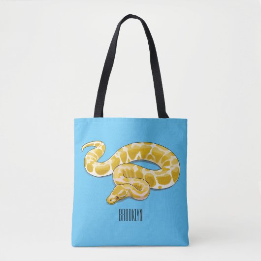Tote Bag Illustration du serpent python birman (Devant)
