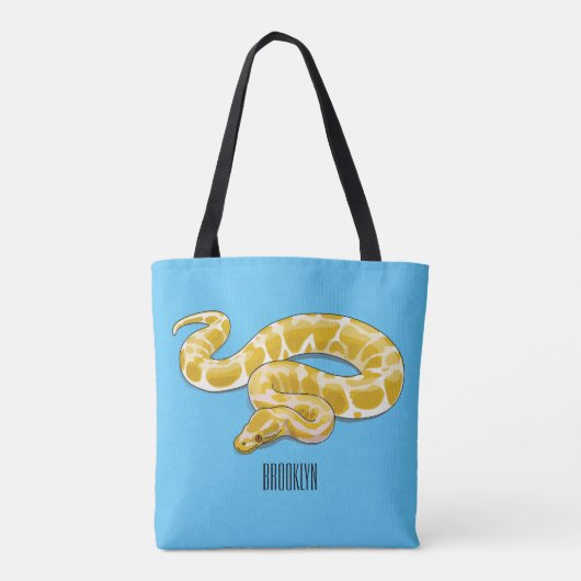 Tote Bag Illustration du serpent python birman (Dos)