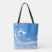 Tote Bag Illustration du sport de patinage sur glace (Dos)