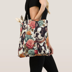 Tote Bag Illustration du Terrier de Boston