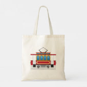 Tote Bag Illustration du tramway rétro (Dos)