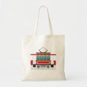 Tote Bag Illustration du tramway rétro (Devant)