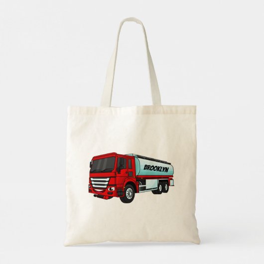 Tote Bag Illustration du transport de carburant par camion- (Dos)