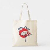 Tote Bag Illustration du ventilateur Cool | Texte personnal (Dos)