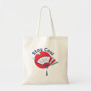 Tote Bag Illustration du ventilateur Cool   Texte personnal