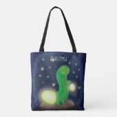 Tote Bag Illustration du ver vert mou (Dos)