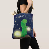 Tote Bag Illustration du ver vert mou (De près)