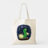 Tote Bag Illustration du ver vert mou (Dos)