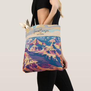 Tote Bag Illustration du Vintage voyage Grand Canyon Arizon