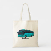 Tote Bag Illustration d'un autobus à passagers moderne (Dos)
