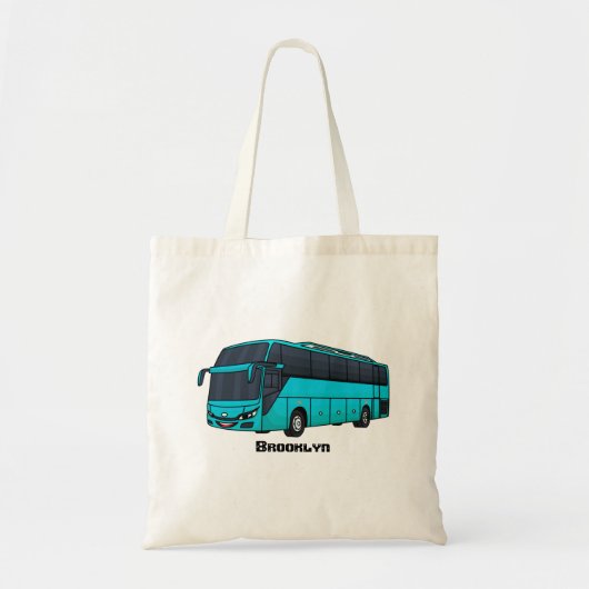 Tote Bag Illustration d'un autobus à passagers moderne (Devant)