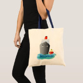 Tote Bag Illustration d'un bateau remorqueur de croisière m (Devant (produit))