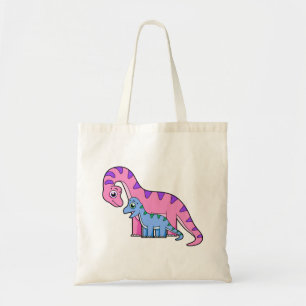 Tote Bag Illustration D'Un Brachiosaurus Mère Et Enfant.