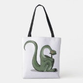 Tote Bag Illustration D'Un Brontosaurus Caricaturé Qui Pens (Dos)