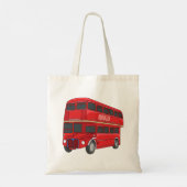 Tote Bag Illustration d'un bus à deux étages (Dos)