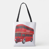 Tote Bag Illustration d'un bus à deux étages (Dos)