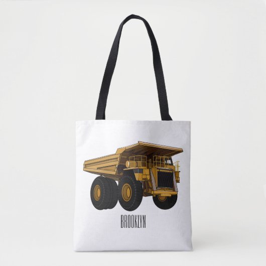 Tote Bag Illustration d'un camion à grande échelle (Devant)
