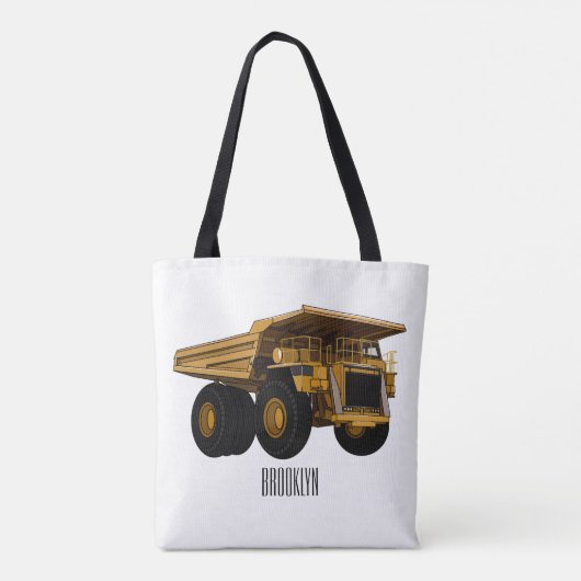 Tote Bag Illustration d'un camion à grande échelle (Dos)