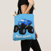 Tote Bag Illustration d'un camion monstre bleu mou (De près)