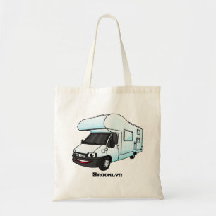 Tote Bag Illustration d'un campervan heureux