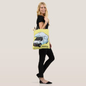 Tote Bag Illustration d'un campervan heureux (Sur le modèle)