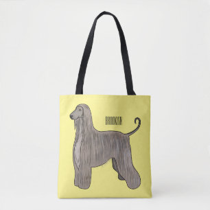 Tote Bag Illustration d'un chien hound afghan