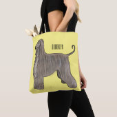 Tote Bag Illustration d'un chien hound afghan (De près)