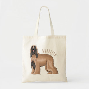 Tote Bag Illustration d'un chien hound afghan
