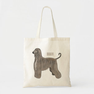 Tote Bag Illustration d'un chien hound afghan