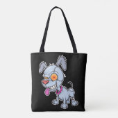 Tote Bag Illustration d'un chien zombie mignon (Dos)