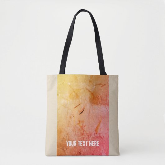 Tote Bag Illustration d'un croquis de fille de réflexion (Devant)