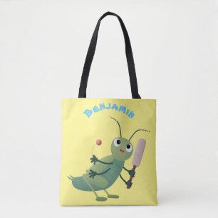 Tote Bag Illustration d'un insecte du cricket vert mou