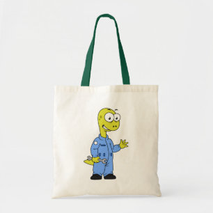 Tote Bag Illustration D'Un Mécanique Brontosaurus.