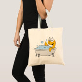 Tote Bag Illustration D'Un Monstre De Loch Ness De Bain. (Devant (produit))