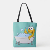 Tote Bag Illustration D'Un Monstre De Loch Ness De Bain. (Dos)