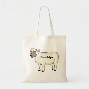 Tote Bag Illustration d'un mouton joyeux