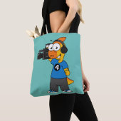 Tote Bag Illustration D'Un Opérateur De Caméra Parasaurolop (De près)