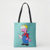 Tote Bag Illustration D'Un Ouvrier De Construction De Stego (Devant)