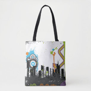 Tote Bag Illustration d'un paysage urbain sale